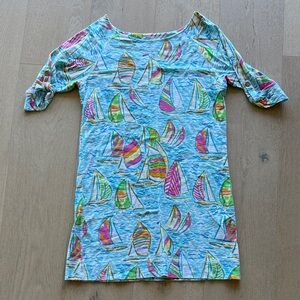 Lilly Pulitzer Colorful Sailboat Mini Dress